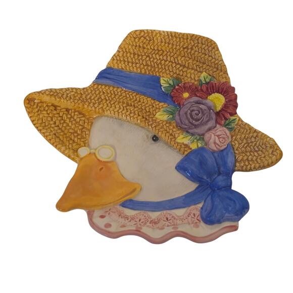 Copied - Fitz and Floyd Gooseberry Lanes Mother Goose 1994 plate, hand painted - Picture 1 of 5